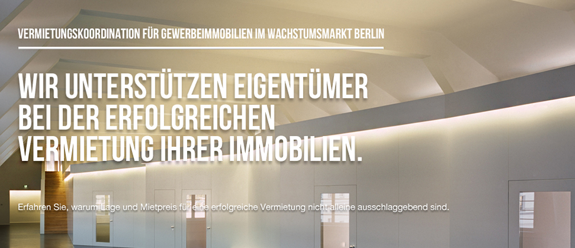 Vertriebskoordination f&uuml;r Gewerbeimmobilien